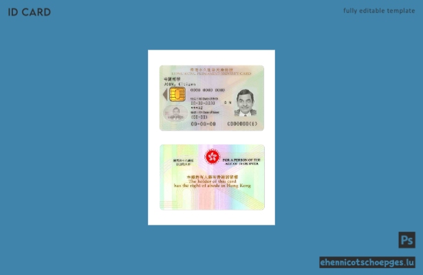 Beispielansicht des permanenten Personalausweises von Hongkong 2003–2018
